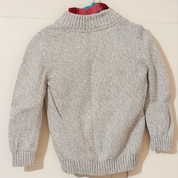 Toddler Boys Christmas Button Down Shirt and Sweater - Picture 5 of 10